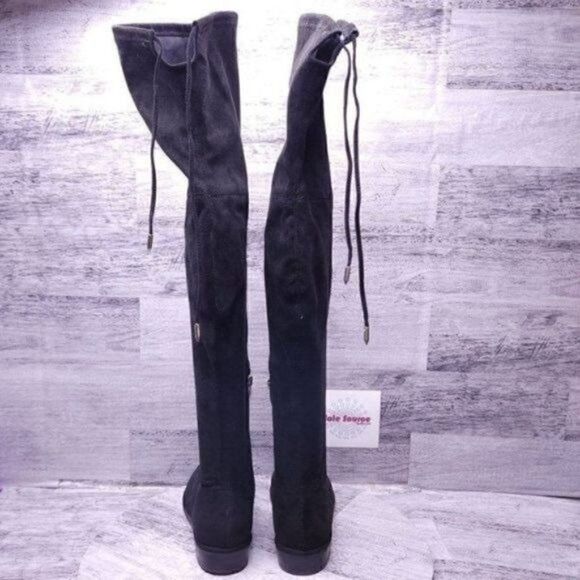 Marc Fisher Over the Knee Tall Faux Suede Flat Boot Black Women's sz 7 - Picture 12 of 13